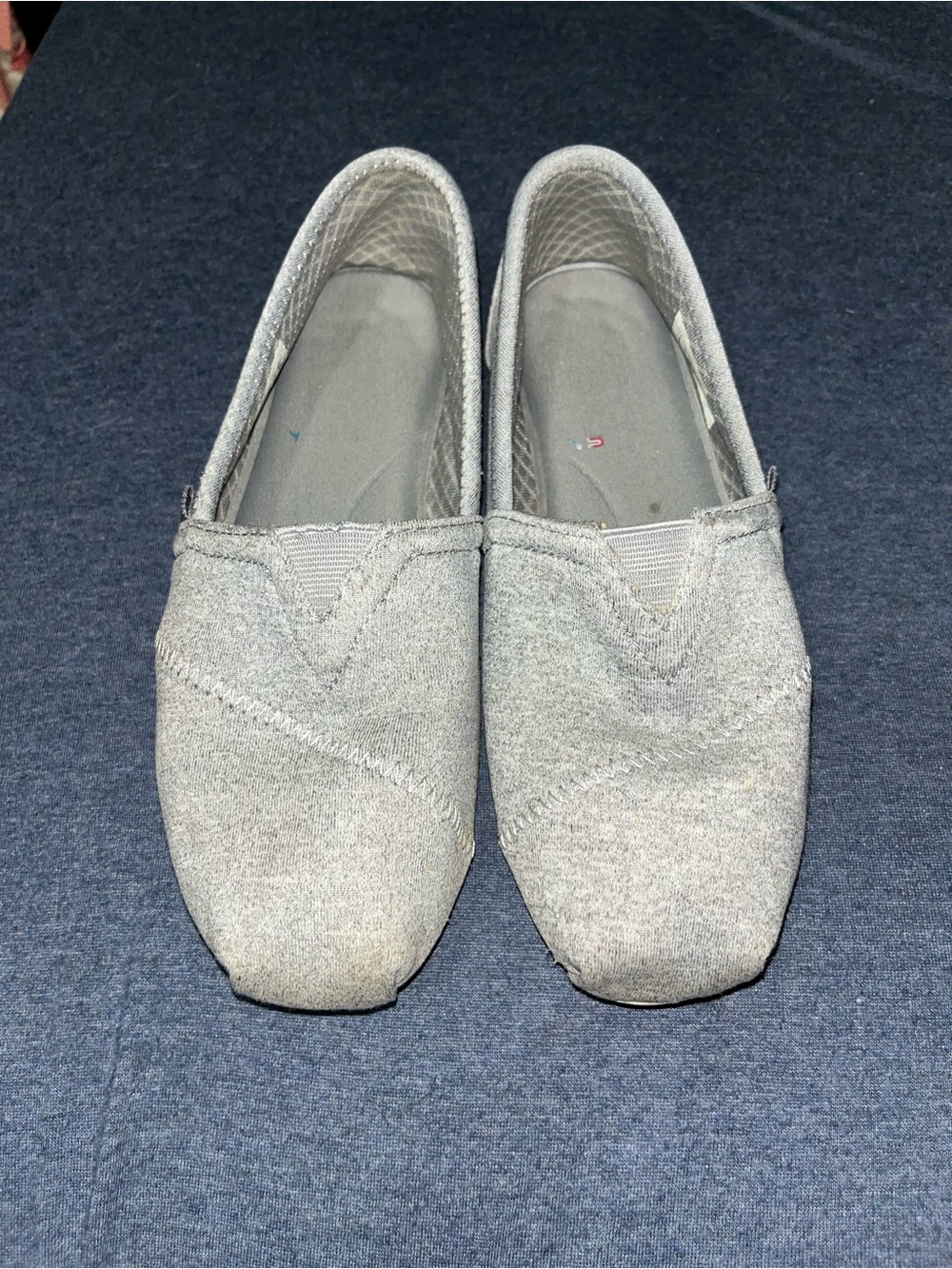 BOBS from Skechers Light Gray Slip-On Flats